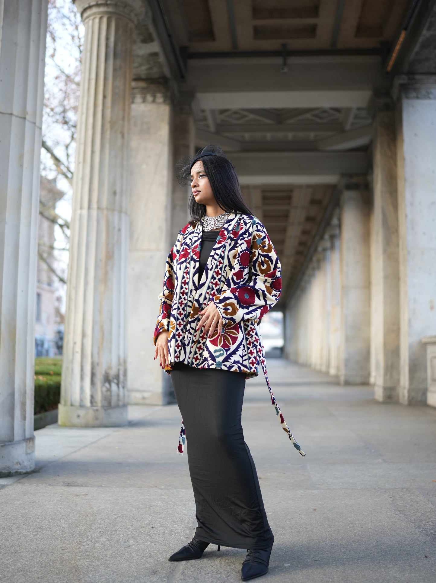 Blooming Embroidered Kimono - One of a Kind Boho Overcoat