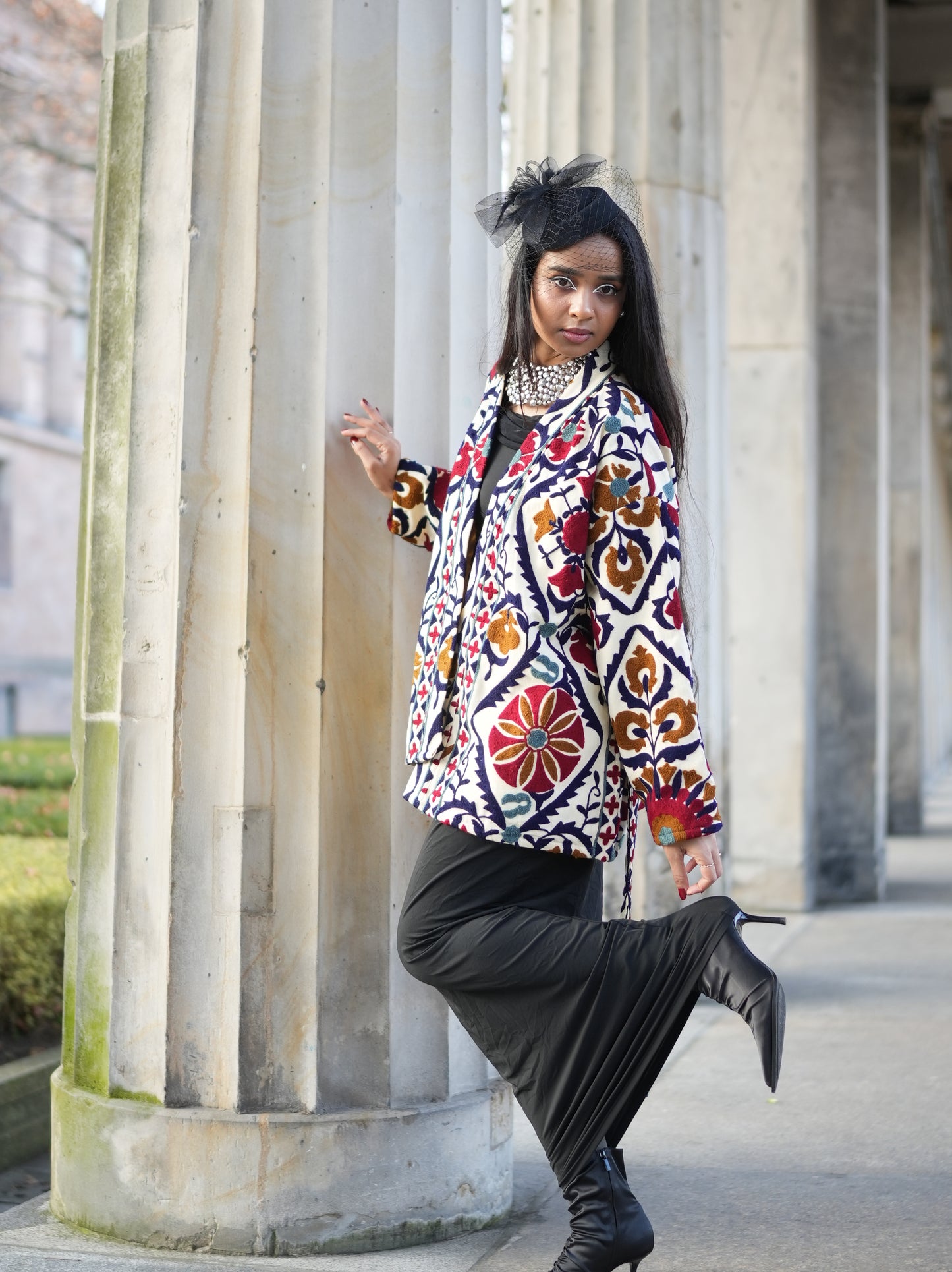 Blooming Embroidered Kimono - One of a Kind Boho Overcoat