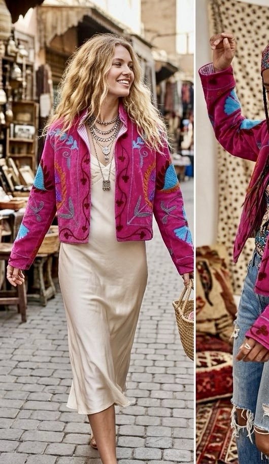 Bloom Reversible Embroidered Jacket